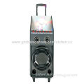 Trolley Speaker with EQ, USB, FM, Wireless Microphone, Remote Control, Bluetooth, Laser Light